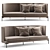 Modern and Stylish Living Divani Sofa 3D model small image 1