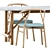 Modern Chic Dining Set: Valerie Chair & Ayana Table 3D model small image 3