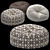 Bed Ottomans Set 3D model small image 1