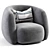 Modern Pacific Armchair Design 3D model small image 5