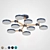 Turna Haki Pendant Chandelier 3D model small image 2