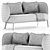 Elegant Cosona Sofa by Bruno Moinard 3D model small image 5