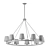 Matte Black Pendant Chandelier 3D model small image 3