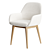 White Fleece & Ash Chair 3D model small image 1