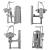 Vertical Traction Fitness Equipment 3D model small image 6