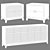 Art Deco 11 Dresser and Bedside Table 3D model small image 7