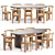 Elegant Zita Chairs & Rosaline Table 3D model small image 3