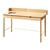 Modern Oak Desk Model Set 3D model small image 1