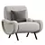 Luxurious Fabric Armchair - Elegant Design 3D model small image 2