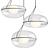 Elegant Iris Pendant Light 3D model small image 1