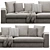 Modern Powell Sofa 3DsMax/Vray 3D model small image 2