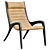 Minimalist Paulina Deck Chair 3D model small image 3