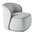 Contemporary La Pipe Lounge Armchair 3D model small image 5