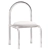 White Acrylic Chair with Velvet Seat 3D model small image 1