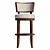 Luxury Ivory Macau Swivel Stool 3D model small image 2