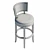 Luxury Ivory Macau Swivel Stool 3D model small image 6