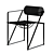 Motion Metal Armchair by Botta 3D model small image 1