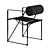 Motion Metal Armchair by Botta 3D model small image 3