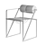 Motion Metal Armchair by Botta 3D model small image 4