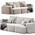 Luxury Velvet Sofa Bonent 2015 3D model small image 1