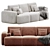 Luxury Velvet Sofa Bonent 2015 3D model small image 2