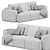 Luxury Velvet Sofa Bonent 2015 3D model small image 4