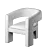 Tripod Armrest Chair by KARE 3D model small image 5