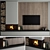 Custom TV Wall Unit Millimeters 3D model small image 1