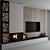 Custom TV Wall Unit Millimeters 3D model small image 2