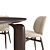 Sleek Roche Bobois Dining Set 3D model small image 2