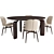 Sleek Roche Bobois Dining Set 3D model small image 5