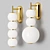 Pearls LED Glass Wall Sconce 3D model small image 3