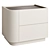 Minimalist Beige Nightstand with Drawers 3D model small image 1