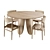 Peyote Dining Set Furniture Collection 3D model small image 2