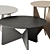 Modern Round Coffee Tables Set 3D model small image 3