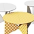 Modern Round Coffee Tables Set 3D model small image 6