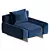 Modern IPANEMA Armchair, Paolo Castelli 3D model small image 2