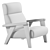 Contemporary Nora Armchair Design 3D model small image 5