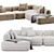 Modern Italian Design Bamper Sofa 3D model small image 3