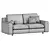 Luxurious Fabric Sofa Bed "MASSIMOSISTEMA 3D model small image 3