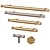 Elegant DUKE Brass Meraki Handles 3D model small image 1