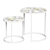 Kraiz Jupiter White Metal Glass Tables 3D model small image 1