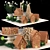 Gingerbread Village Houses Set 3D model small image 3