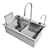 Digital Waterfall Luxury Kitchen Sink 3D model small image 6