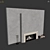 Modern Fireplace Wall Set 3D 3D model small image 7