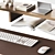 Workspace Japandi Set with Apple Gear 3D model small image 4