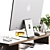 Workspace Japandi Set with Apple Gear 3D model small image 5