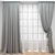 Parquet Window Curtain 3D Model 3D model small image 1