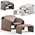 Stylish Le Club Armchair Design 3D model small image 1