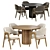 Luxury Dining Set: Jose Trevor Chair & Palaise Table 3D model small image 1